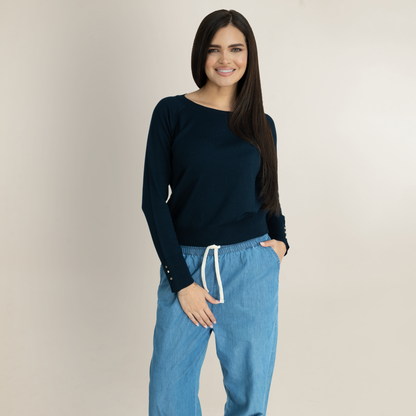 Sweater Milagros Azul Marino