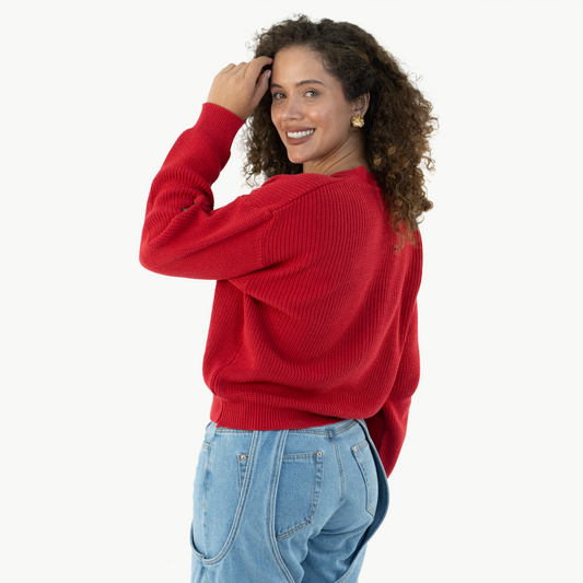 Cárdigan Cereza Rojo